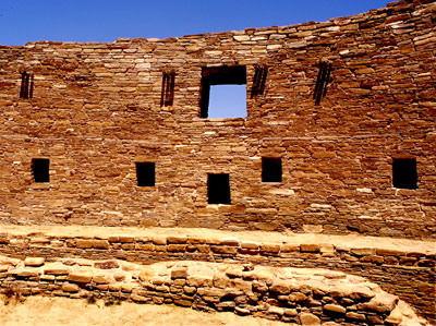 kiva wall, Chaco Canyon