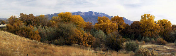 Sandia mountains in the Fall